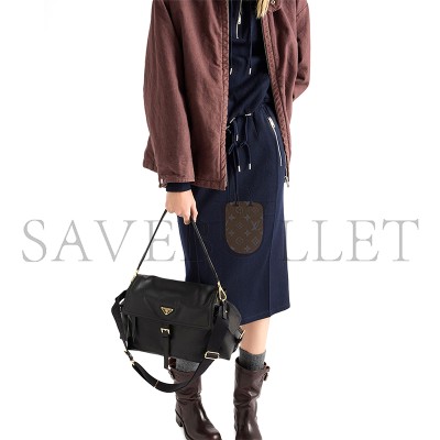 PRADA LARGE NAPPA LEATHER FLAP SHOULDER BAG 1BD391 (37.5*19*12cm) PRADA LARGE NAPPA LEATHER FLAP SHOULDER BAG 1BD391 (37.5*19*12cm)